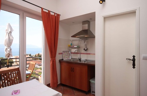 Gradac Apartment | Studio flat with balcony and sea view Gradac, Makarska (AS-6661-b)