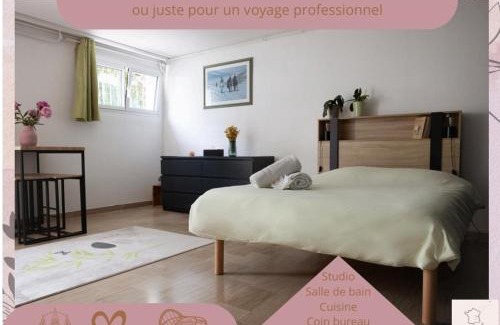 Corbas Apartment | Studio frais & cosy Lyon - Eurexpo - LDLC Arena - Groupama Stadium - Eurexpo - 15mn Lyon