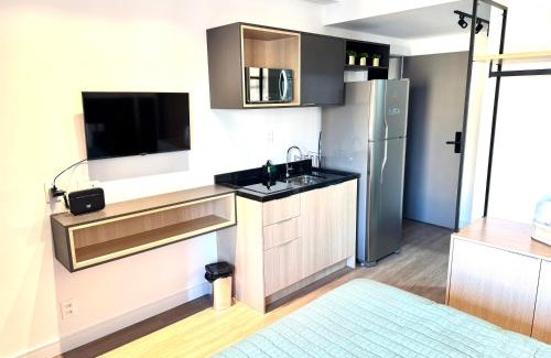 Vila Olimpia Apartment | Studio Novíssimo Vila Olímpia! Ar Wifi Academia CoWorking Lavanderia Pet Place! 10 min Congonhas!