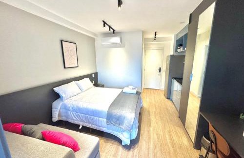 Vila Olimpia Apartment | Studio Novíssimo Vila Olímpia! Ar Academia CoWorking Lavanderia Pet Place Wifi TV LCD Canais! 10 min Congonhas!