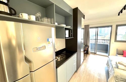 Vila Olimpia Apartment | Studio Novíssimo Vila Olímpia! Ar Academia CoWorking Lavanderia Pet Place Wifi TV LCD Canais! 10 min Congonhas!
