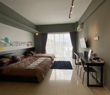 Tanjung Aru Apartment | Studio Room 3 Pax at Aeropod Near KKCity Airport and Tg Aru Beach