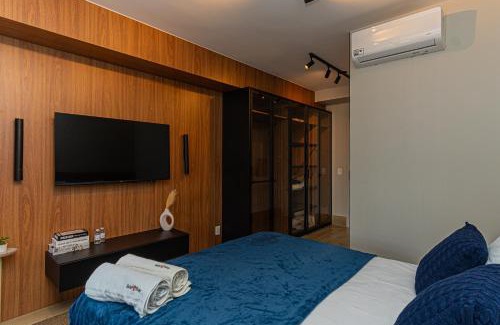 Brooklin Novo Apartment | Studio Sky, Faça tudo a Pé! Ao lado do metrô, COM Academia e Piscina no Brooklin