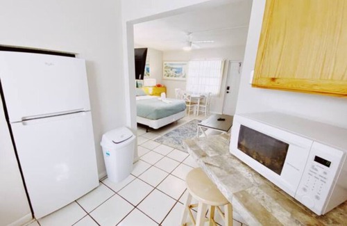 Deerfield Beach Apartment | Studio Steps from Beach~ Kitchen | Pool | parking