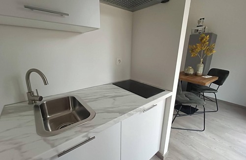 Zutendaal House | Studio with a terrace