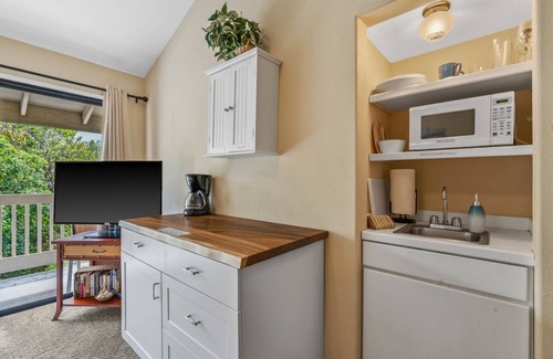 Princeville Condo | Studio with AC, lanai, and mountain views. Steps from the ocean with beach gear!