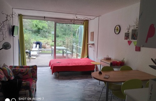 Jard-sur-Mer Apartment | Studio with pool and beautiful wooden terrace overlooking pine forest
