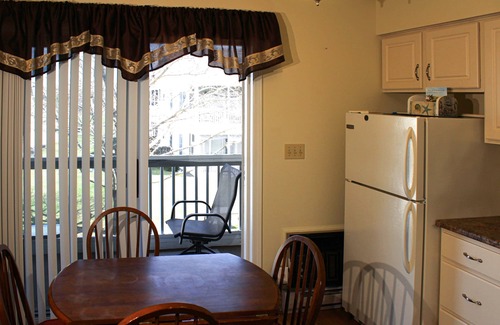 Wells Apartment | Studio with screened balcony, pool table, & seasonal pool - near beaches