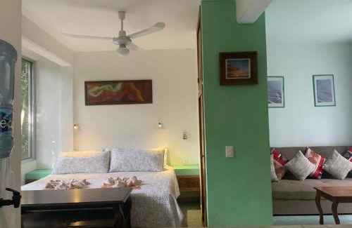 Chemuyil Apartment | Studio with swimming pool at 12 m height over jungle