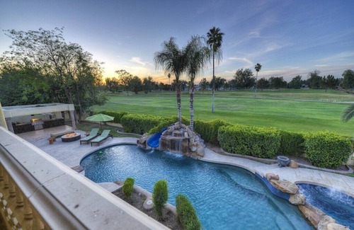 Chandler House | STUNNING 8 Bedroom Mansion on Golf Course! Heated Pool/Spa! Theater Room!