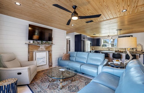 Silver Sands House | Stunning Beach House 1/2 block from Beach, Huge Heated Private Pool and Firepit