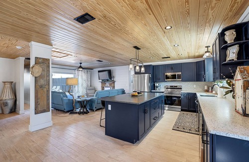 Silver Sands House | Stunning Beach House 1/2 block from Beach, Huge Heated Private Pool and Firepit