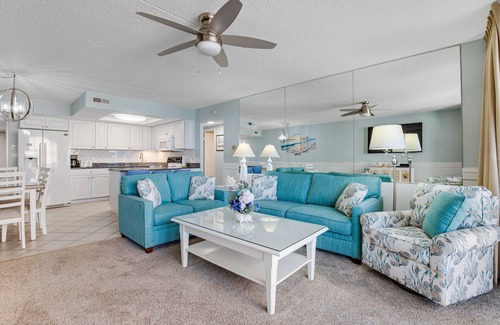 North Ocean City House | Stunning beachfront condo with balcony, tennis/beach views, pools, gym, & AC
