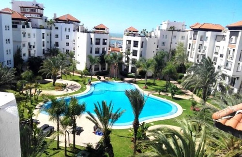 Swiss City House | Stunning Duplex with Pool in Marina Bay, Agadir