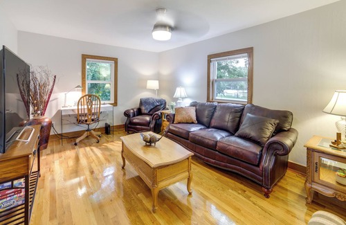 East Lansing House | Stunning East Lansing Retreat w/ Fire Pit!