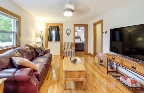 East Lansing House | Stunning East Lansing Retreat w/ Fire Pit!