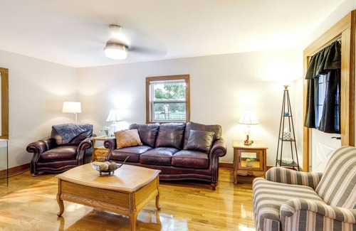 East Lansing House | Stunning East Lansing Retreat w/ Fire Pit!