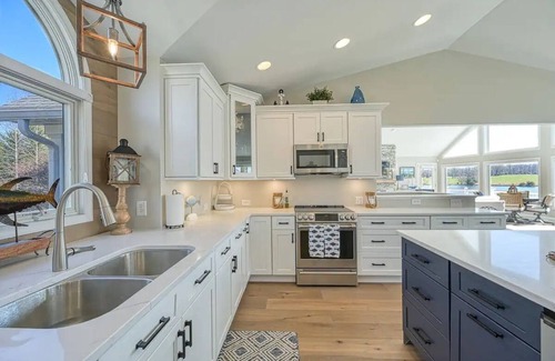 Mineral House | Stunning home w/sand beach, flat yard for games, dock w/living area and bar!