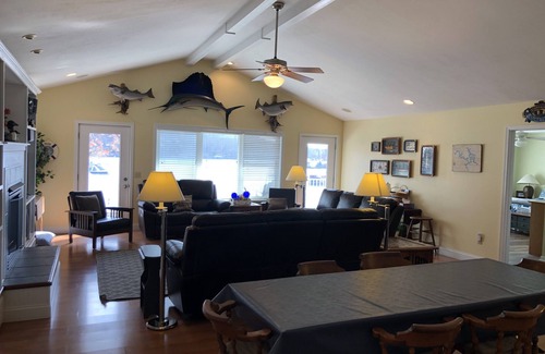 Lake Ozark House | Stunning lakefront! Swim safe cove, Huge pvt Deck & Dock - 3 homes available