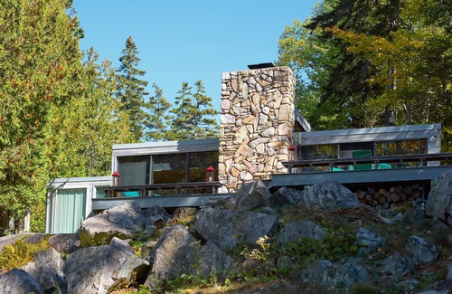 Northeast Harbor Cottage | Stunning Modern Luxury Waterfront with its Own Brook/Waterfall.