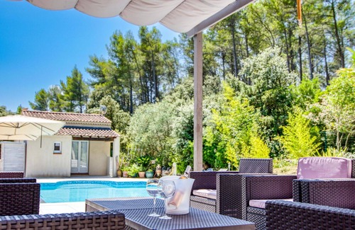 Pignans House | Stunning private villa for 11 people with WIFI, A/C, private pool, patio and parking