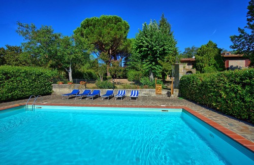 Bucine Villa | Stunning private villa for 8 people with WIFI, private pool, TV, balcony and panoramic view