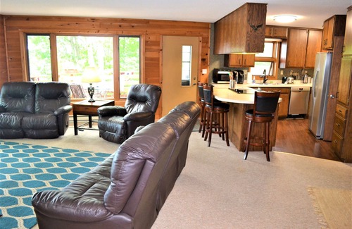 Hayward House | Stunning Sunrises from spacious Big Round Lake Cabin