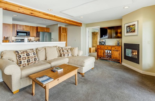 Rosario Condo | Stunning water view w/ three private balconies & gas fireplace in Rosario Resort