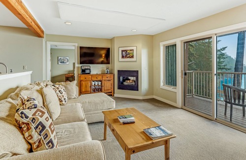 Rosario Condo | Stunning water view w/ three private balconies & gas fireplace in Rosario Resort