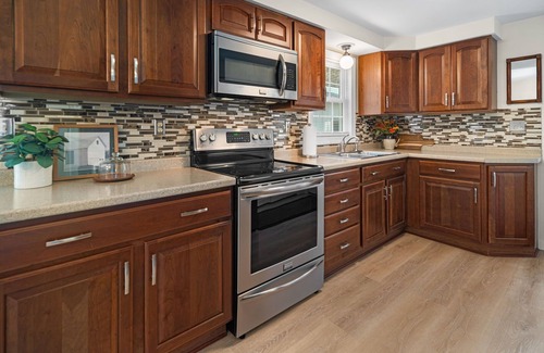 Trumansburg House | Stylish and Refreshed Home with Hot Tub in the Heart of Tburg