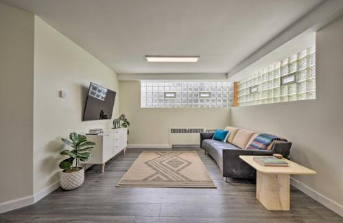 North Park Apartment | Stylish, Bright Garden-Level Apt with Fireplace