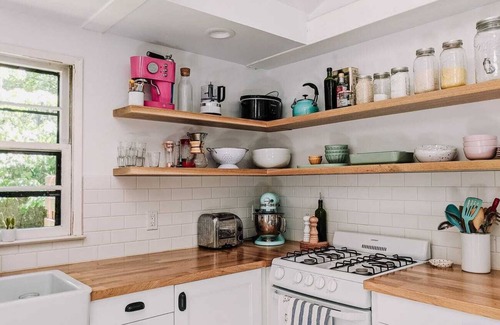 Springs House | Stylish East Hampton Surf Cabin with Hot Tub & Office