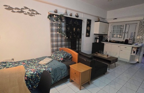 Egkomi Apartment | Stylish studio flat with outdoor 5 min to everything in engomi