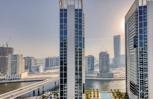 Downtown Dubai Apartment | Stylish Studio w/Dubai Canal Vw in Business Bay