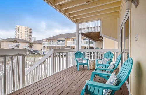 Holiday Isle Condo | Stylish waterfront condo with pools, hot tubs, private beach, & sports courts