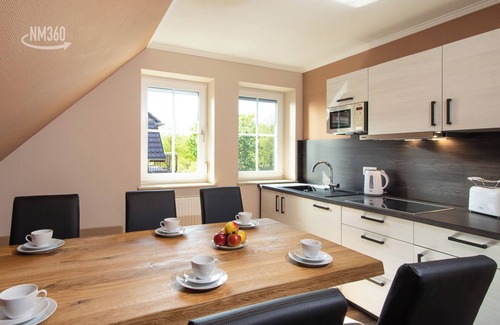Monchgut-Granitz Apartment | Suite Bragi Odins Blick WE 15, directly on the private beach with sauna and garden