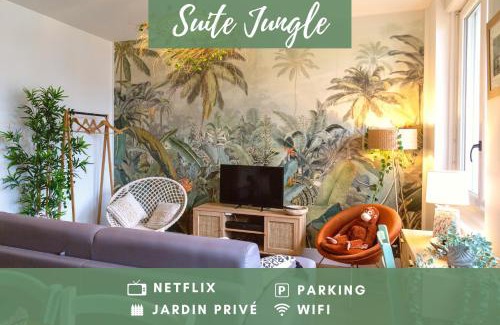 Orbec Apartment | SUITE JUNGLE - JARDIN, NETFLIX et PARKING - Le Manoir aux Pommes