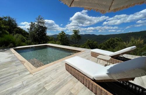 Lamelouze Apartment | Suite Villa Eden du Belvédère Cévenol - Gîte en Cévennes au calme absolu et vue panoramique - Piscine - Jacuzzi - Only Adult - Classé 5 étoiles