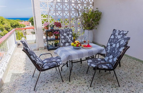 Nea Makri Apartment | Summer condo, huge balconies, 5-minute walk to beach.