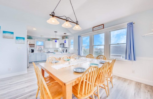 Salvo House | SUMMER SAVINGS - Oceanview with Pool, Hot Tub, Tiki Bar, Foosball, Beach Gear