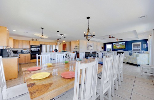 Wind Over Waves House | SUMMER SAVINGS- Premier Soundfront Dog Friendly w/Pool, Hot Tub, Elevator, More