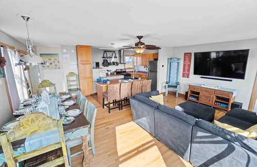 Hatteras House | SUMMER SAVINGS- Semi-Oceanfront Dog Friendly w Pool, Hot Tub, Luggage Lift, More