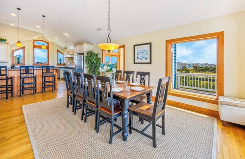 Wind Over Waves House | SUMMER SAVINGS- Soundfront Dog Friendly w/Pool, Hot Tub, Elevator, Private Pier