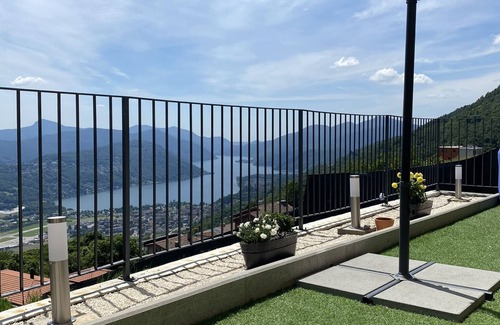 Cademario Apartment | Sunny Apartment with garden and stunning view