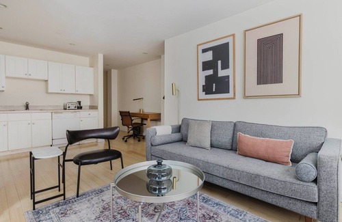Theatre District Apartment | Sunny Downtown 2BR, A/C & Elevator, by Blueground