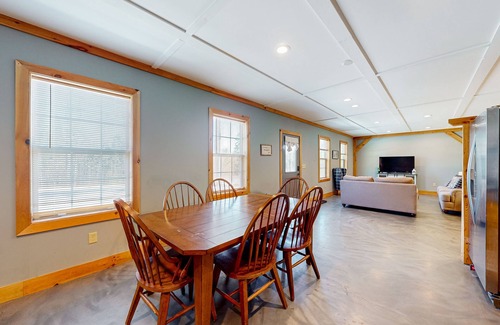 Ellsworth House | Sunny duplex near forests and lakes with open layout, smart TV, & washer/dryer