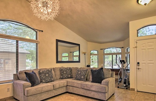 Fireside at Norterra House | Sunny Phoenix Abode w/ Pool, Grill & Fire Pit