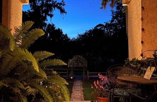 St. Simons Island House | Sunny Saint Simons home with unique open floor plan, privacy and pool
