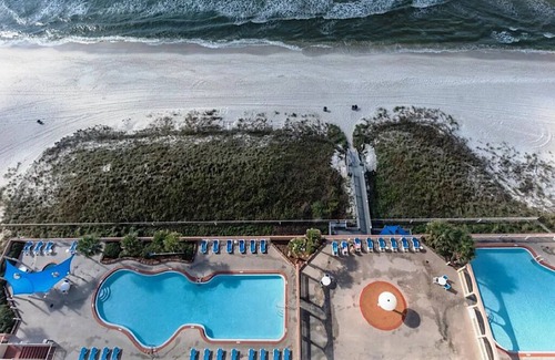Panama City Beach Condo | SUNRISE BEACH 2105, 2 BED 2 BA. balcony hOt TUB PoolS!