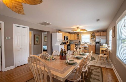 Crescent Beach House | Sunrise Retreat! Huge Private Pool & Hot Tub, WIFI, Steps to Beach, New Cabanas!